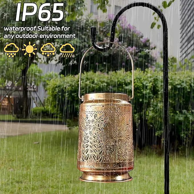 KY&BOSAM Fly Hummingbird Solar Lanterns Outdoor Waterproof Hanging Solar Lights Christmas Gifts for Women Men Metal Bird Decoration LED Solar Lantern Garden Decor for Yard,Tabletop,Pathway,Landscape by GreenHaven Gardens