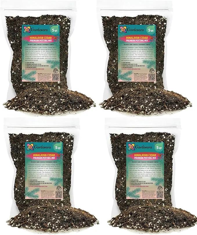 Premium Himalayan Cedar Potting Soil Mix - Perfect Balance of Nutrients, Drainage, and Aeration for Healthy Cedar Trees - 20 Quart by GreenHaven Gardens