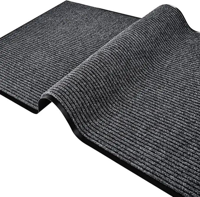 Profile Rubber Door Mat, 72x48inch, Heavy Duty, Entrance Doormat, Indoor and Outdoor, Waterproof, Easy Clean Shoe Scraper, Home Rug Welcome Mats for Entryway, Patio, Porch(Grey) by GreenHaven Gardens