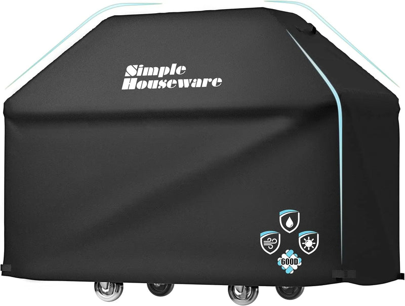 Simple Houseware 72 in. Waterproof Heavy Duty Gas BBQ Grill Cover, Weather-Resistant Polyester by GreenHaven Gardens