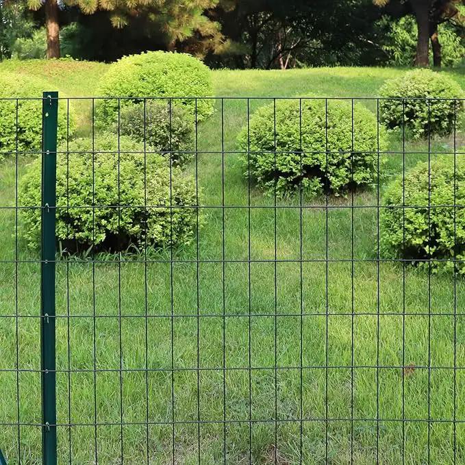 Black PVC Coated Welded Wire Fence 56 Inch x 50 Foot, 2 Inch x 4 Inch 14GA, Garden Border Fencing Roll Vinyl Coating Metal Wire Mesh Hardware Cloth for Yard Vegetable Plant Protection by GreenHaven Gardens