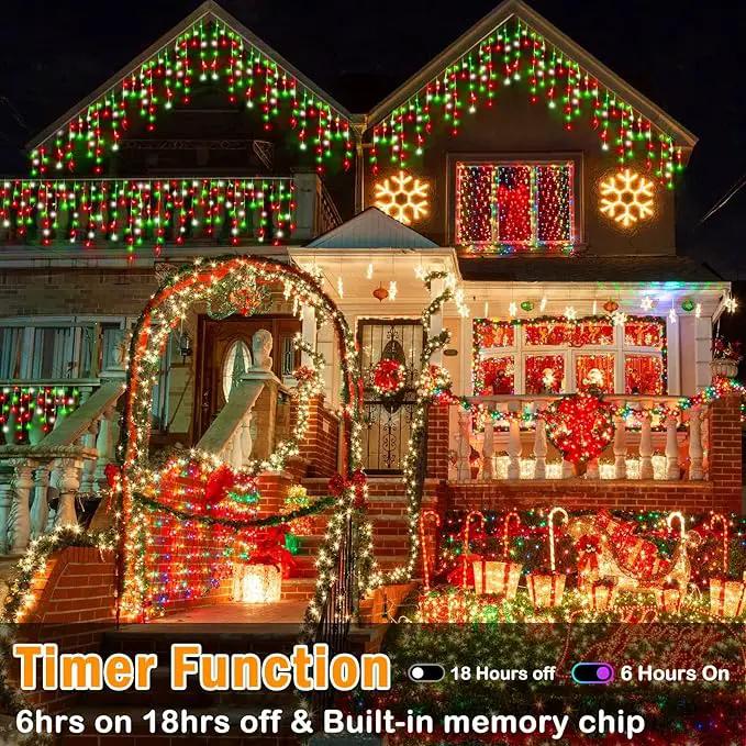 Hezbjiti Outdoor Christmas Lights, 400LED 33FT LED Fairy String Lights with 8 Modes and 75 Drops for Eaves, Party, Yard, Garden Decor by GreenHaven Gardens