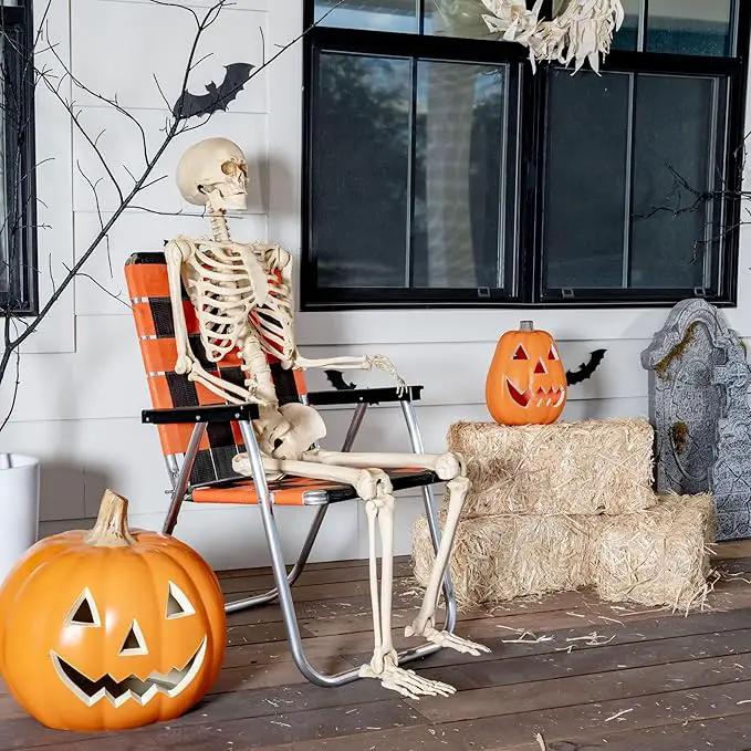 Lawn Chair USA Folding Aluminum Outdoor Patio Lawn Chair | Heavy-Duty Webbed Chairs for Camping, Sports, Beach, Yard & Tailgating | Lightweight Portable | Classic - Halloween Theme by GreenHaven Gardens
