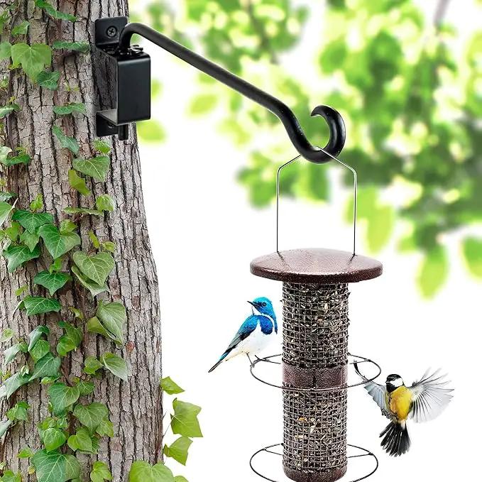Qiang Ni Swivel Plant Hanger Bracket: Bird Feeder Hanger for Outdoor Wall Mount (12 - B-2pcs, 12 Inch) by GreenHaven Gardens