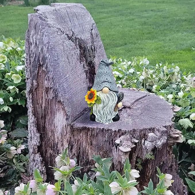 Key Hider Outdoor Garden Gnomes Statue Hide A Key Outside Gnome Figurine Decor For Yard Lawn Hidden Spare Key Holder Lock Box by GreenHaven Gardens