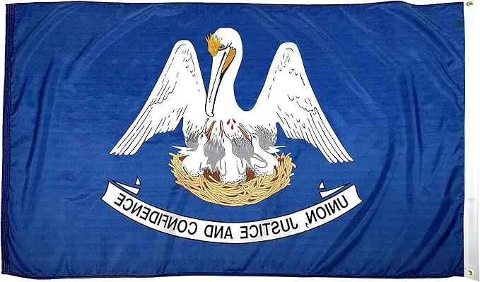 FlagSource Louisiana Nylon State Flag, Made in USA, 5x8' by GreenHaven Gardens