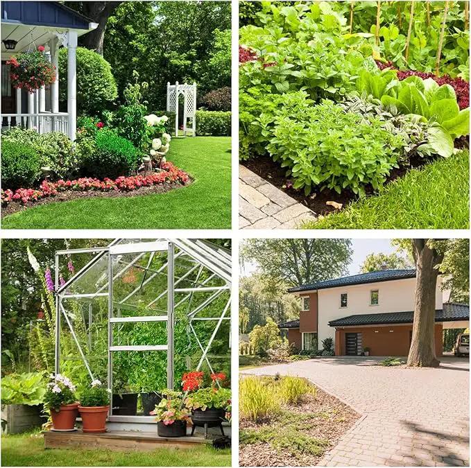 Non-Woven Weed Barrier Landscape Fabric, Durable Heavy-Duty Weed Removal Block, Easy to Set, Excellent Weed Control (3.2 oz) (1.9FT*32FT) by GreenHaven Gardens