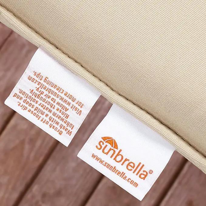 Sorra Home Sunbrella Bristol Square Chair Cushion (Set of 2) - Fade & Water Resistant, Outdoor & Indoor Patio Seat Cushion with Plush Foam - Cabana Classic (20" x 20" x 2.5") by GreenHaven Gardens
