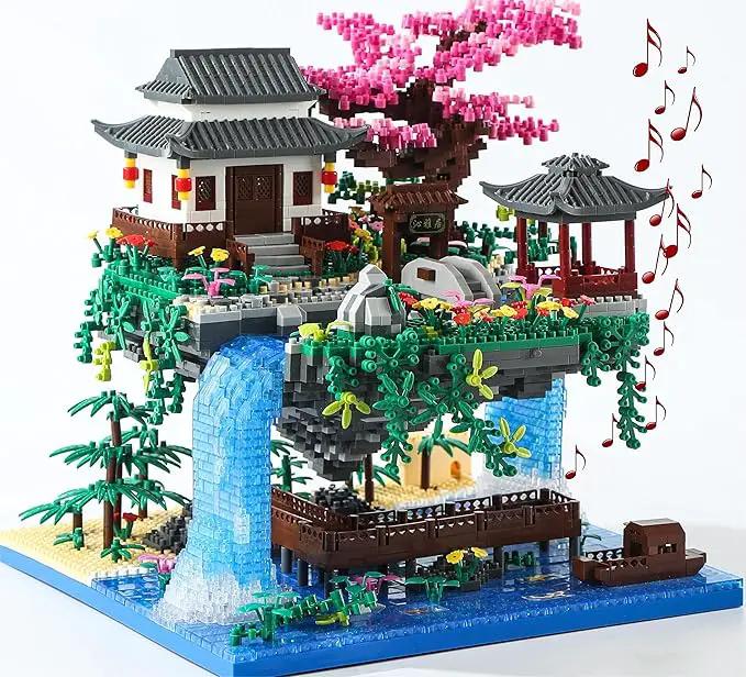 Cherry Blossom Tree Building Set with Gift Box, Original Music Cherry Blossom Tree House(Type :Symphony), Japanese Sakura Tree House Lights Building Kit3320 Pcs, Cherry Bonsai Building Set. by GreenHaven Gardens