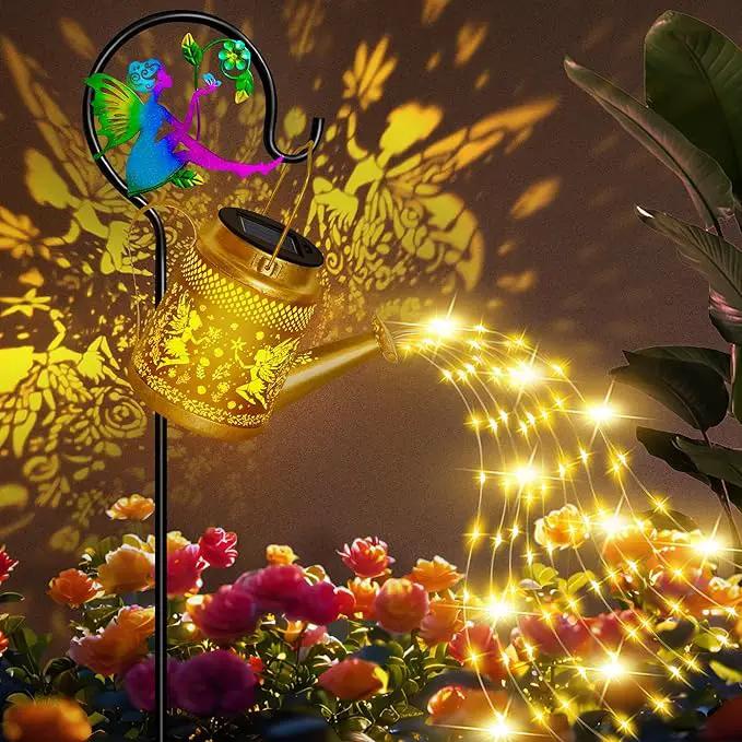 Solar Watering Can Lights Outdoor Garden Decor, Large Fairy Hanging Lantern with Shepherd Hook, Waterproof Garden Lights for Outdoor Landscape Pathway Yard, Garden Gift for Mom Grandma by GreenHaven Gardens
