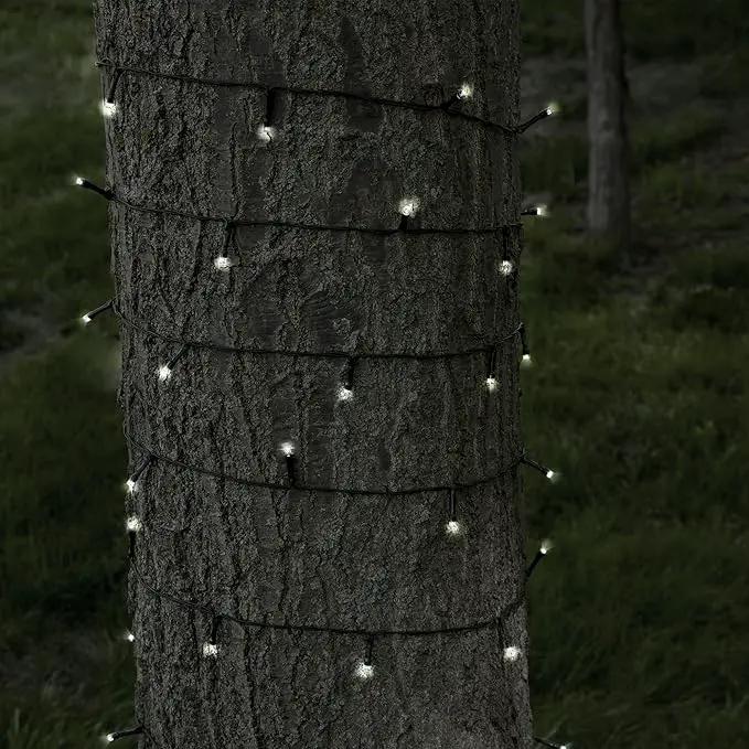 Pure Garden Solar Powered LED String Lights - 39-Foot Outdoor Lighting with 100 White Bulbs - Fairy Light with Steady or Twinkle Mode by GreenHaven Gardens