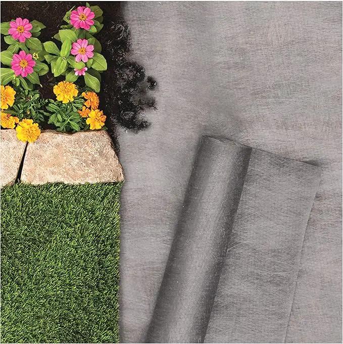Hanes Geo Nonwoven Landscape Fabric 6' x 300' – Heavy Duty Weed Barrier for Commercial Landscaping, Walkways & Erosion Control (Gray) by GreenHaven Gardens