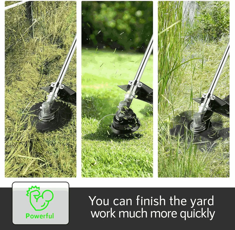 COOCHEER Brush Cutter Gas Powered 58cc, 4 in 1 Weed Wacker Gas Powered, 2 Cycle Straight Shaft String Trimmer Grass Cutter Machine for Lawn and Garden Care Trimming, Green by GreenHaven Gardens