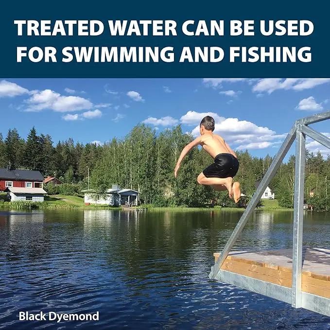 Airmax Black DyeMond Pond Dye Packets Natural Water Colorant for Ponds, Beneficial UV Blocking Color Concentrate, Fish, Bird & Animal Safe, 16 Packet by GreenHaven Gardens