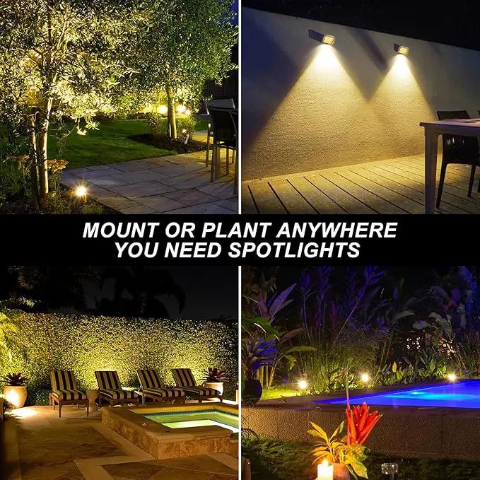20 LED IP65 Waterproof Outdoor Spot Lights - Dusk-to-Dawn 3000K Warm White Solar Landscape Lights for Yard, Garden, Driveway, Porch, Walkway by GreenHaven Gardens