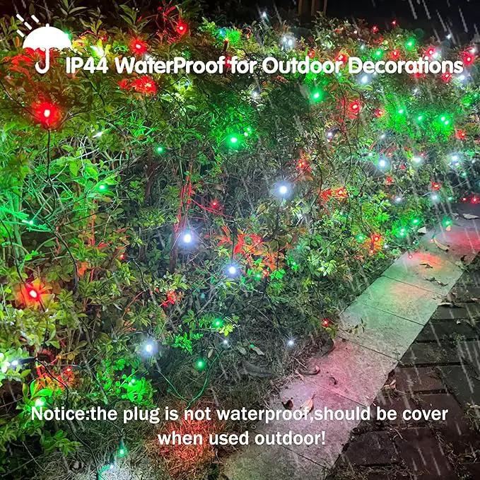 HISHINY Christmas Net Lights Outdoor for Bushes,100LED 5X5ft Connectable Bush Yard Mesh Shrub Net Light Decorations for Party, Holiday, Wedding, Tree,Home Decor(Red White Green) by GreenHaven Gardens