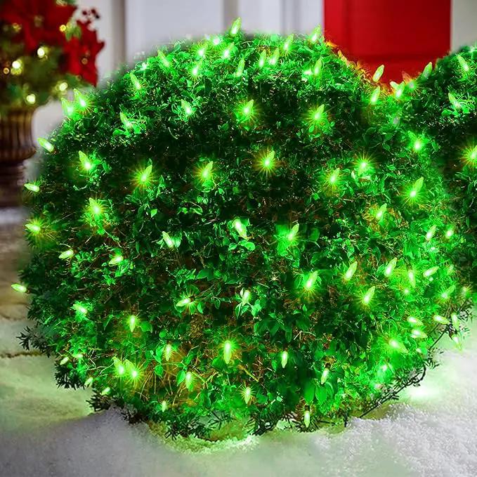 LED Christmas Net Lights for Bushes Outdoor,100 LED 5ftx5ft Waterproof 8 Modes Connectable Mesh Lights for Bushes,Garden,Yard,Trunk,Outdoor Christmas Decorations by GreenHaven Gardens