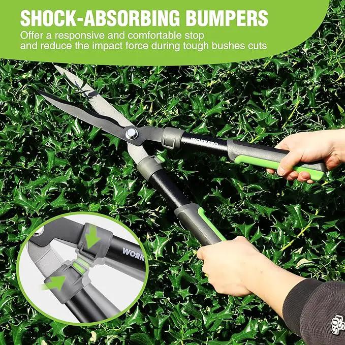 WORKPRO Garden Hedge Shears, 23" Manual Hedge Clippers, Professional Bush Cutter, Gardening Pruners Scissors, Hedge Trimmers, Shears Gardening Tools for Pruning Borders & Shrubs by GreenHaven Gardens