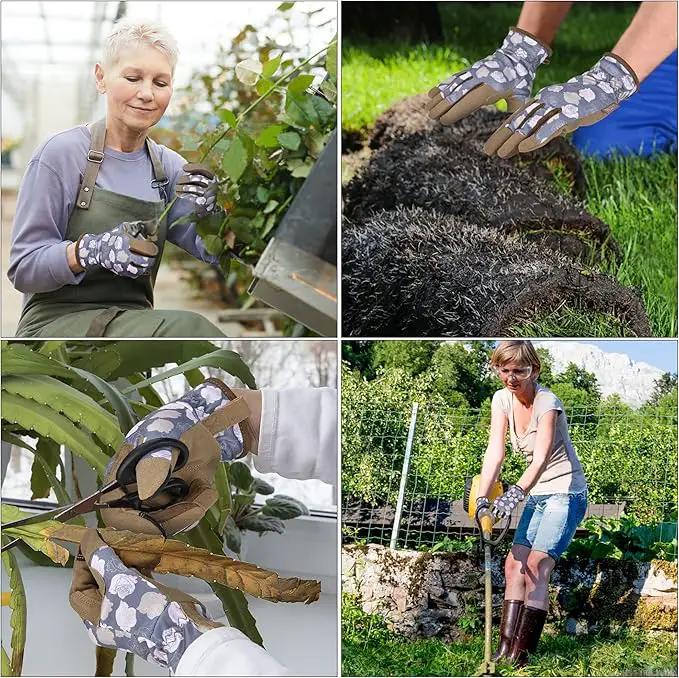 Gardening Gloves for Women and Men, Garden Gloves with Touch Screen, Thorn Proof Puncture Resistant Working Gloves, Gardening Gifts for Women, Size Medium by GreenHaven Gardens