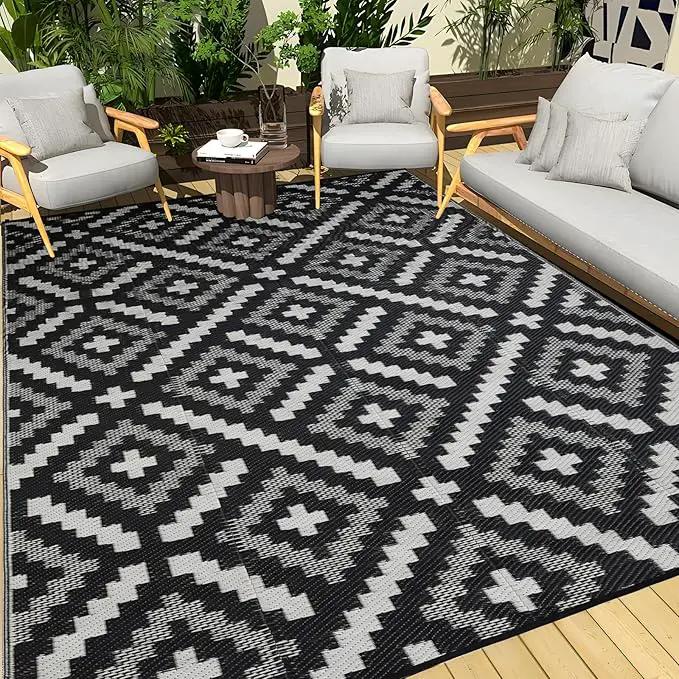 Outdoor Rug 5x8 ft Waterproof, Reversible Outdoor Plastic Straw Rug for Patios Clearance, Outdoor Area Rug Carpet RV Mat for Camping Backyard Deck Porch by GreenHaven Gardens