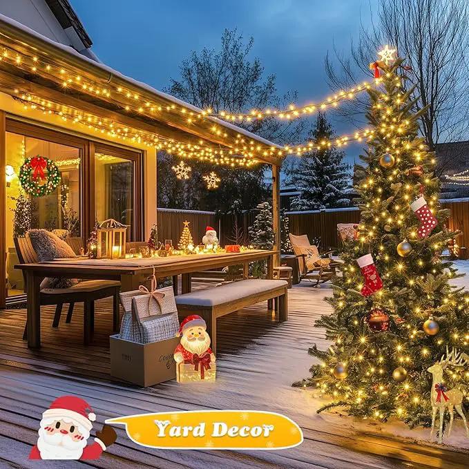 JMEXSUSS 500 LED Christmas Lights Outdoor, 173ft Warm White String Lights for Outside, 8 Modes Plug in Twinkle Light for Holiday Tree Indoor Ceiling House Decorations by GreenHaven Gardens