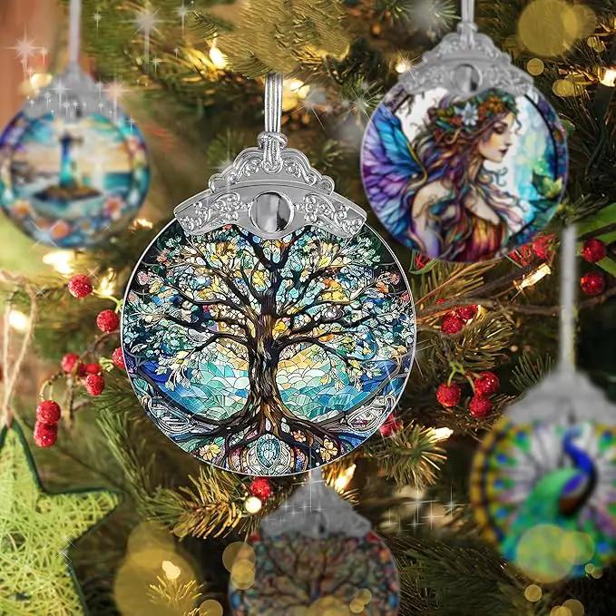 Tree of Life Stained Glass Suncatcher - Holidays & Christmas Tree Ornament, Decor & Gifts by GreenHaven Gardens
