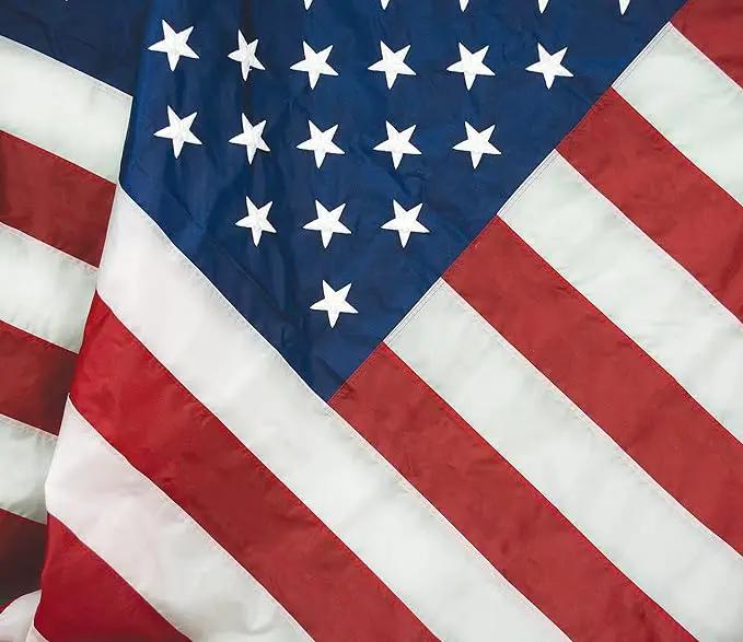 FlagSource FMAA Certified PolyExtra Polyester American Flag with Embroidered Stars and Sewn Stripes, Made in the USA, 20x38' by GreenHaven Gardens