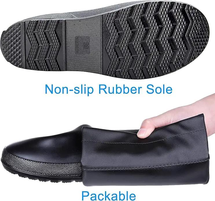 Asgard Packable Tall Rain Boots for Women Waterproof Rubber Garden Boots Ultra Lightweight Flat Mud Boots- NOT FOR WIDE CALF by GreenHaven Gardens