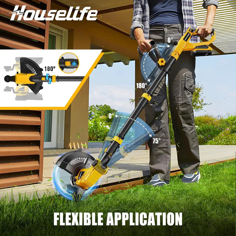 Cordless Hedge Trimmer+String Trimmer+Leaf Blower Combo Compatible with Dewalt 20v Max Battery(Tool Only), Cordless Weed Wacker & Shrub/Bush Trimmer & Electric Leaf Blowers for Lawn Care, Garden, Yard by GreenHaven Gardens