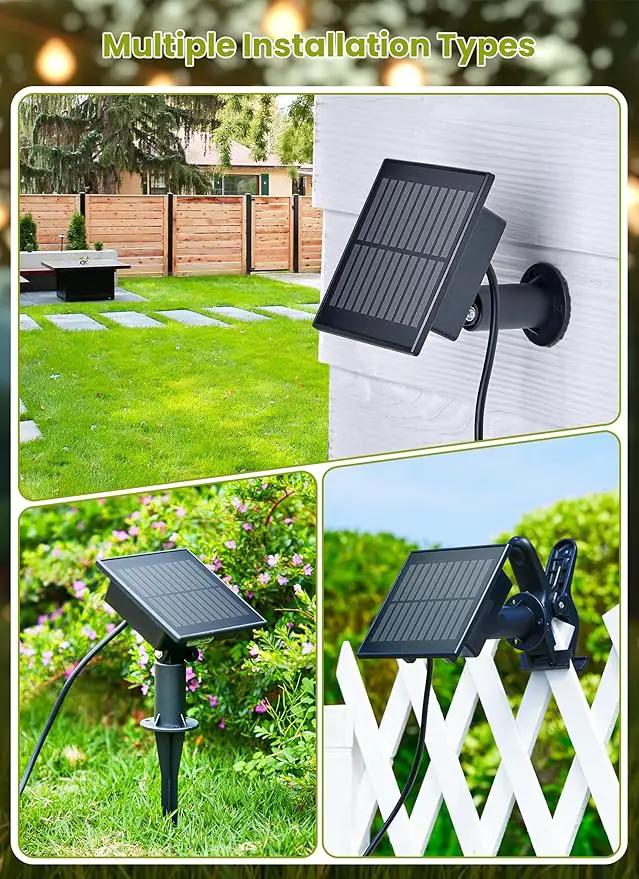 Brightown Solar String Lights Outdoor Waterproof with Remote Cable Ties and Hooks, 38FT Patio Lights with 15 LED Shatterproof Bulbs, 3 Light Modes, Dimmable Hanging Lights for Backyard Party Decor by GreenHaven Gardens