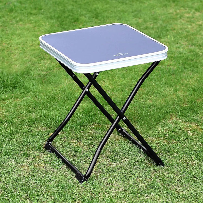 SUNNYFEEL 3 in 1 Folding Camping Table and Stool, Footrest, Lightweight Up to 300 LBS, Easy to Carry, Portable Camp Stool for Beach, Fishing, Trip, Picnic, Lawn, Concert Outdoor by GreenHaven Gardens