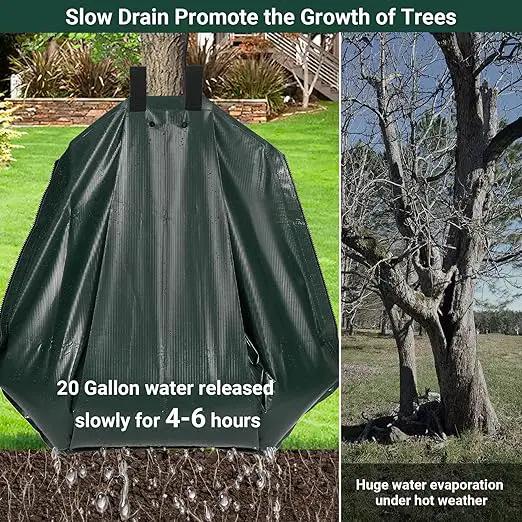 Tree Watering Bags 20 Gallon, Slow Release Gator Bags for Trees, Durable PVC Tree Drip Irrigation Bags with Heavy Duty Zipper, Deep Root Targeting - 10 Pack by GreenHaven Gardens