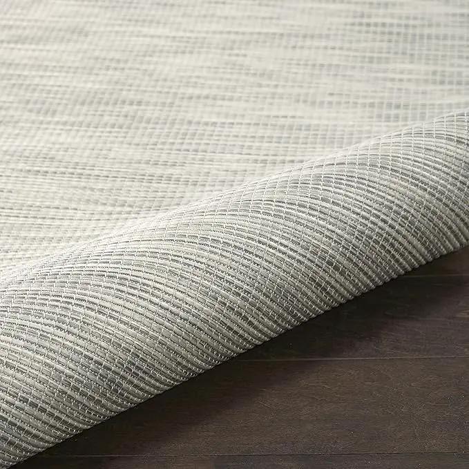 Nourison Positano Indoor/Outdoor Light Grey 2'2" x 10' Area Rug, Easy Cleaning, Non Shedding, Bed Room, Living Room, Dining Room, Backyard, Deck, Patio (2x10) by GreenHaven Gardens