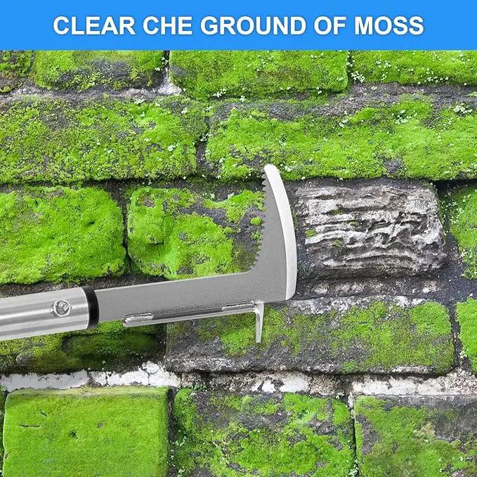 Crack Weeder, Stainless Steel Manual Crevice Weeding Tool, Long Handle Weed Grabber Remover, L-Shaped Manual Weeder Puller, Durable Crevice Weeding Tool for Sidewalk Garden Patio Lawn by GreenHaven Gardens