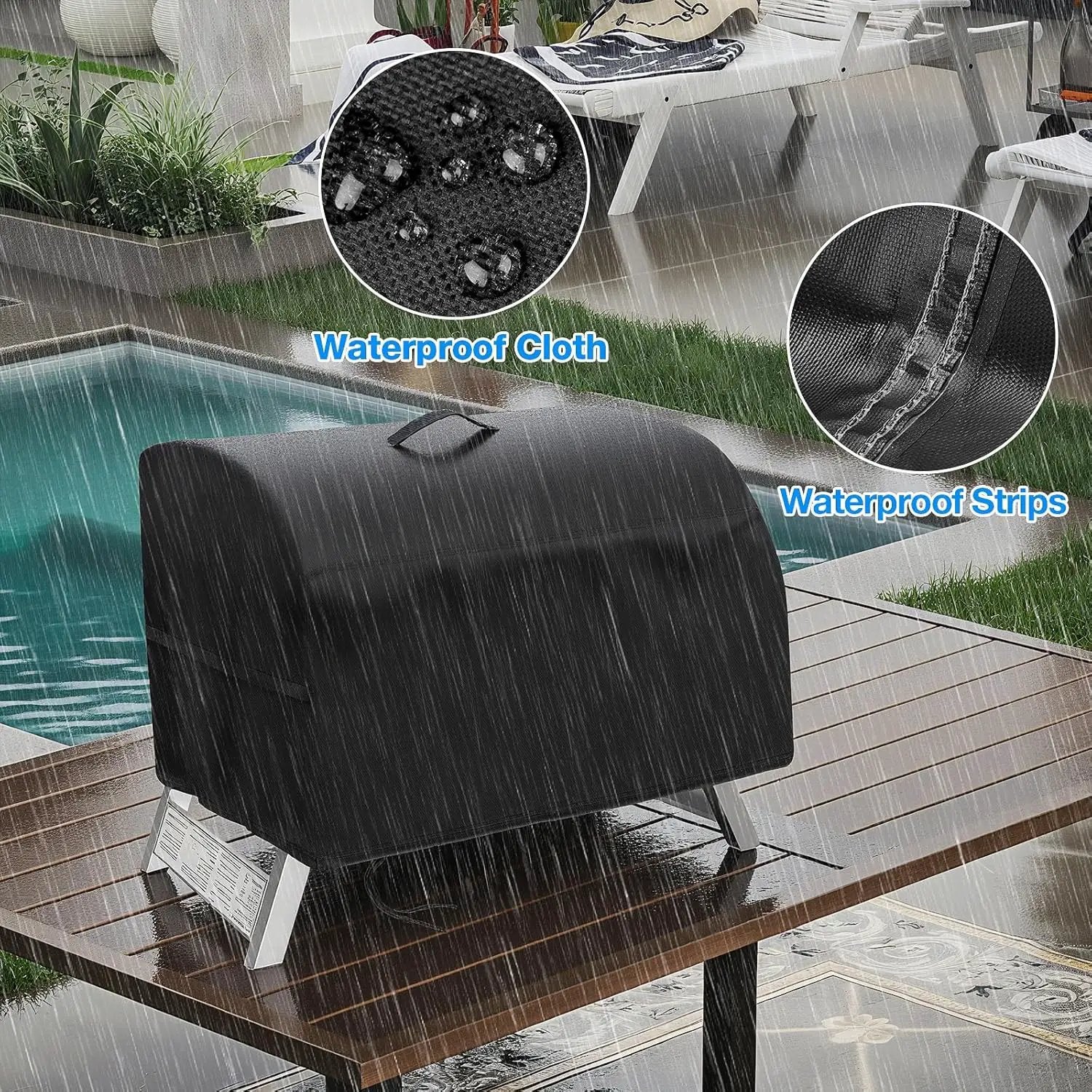 Grill Cover for Nexgrill Fortress 2.0 2-Burner Tabletop Portable Grill, Heavy Duty 600D Waterproof Table Top BBQ Grill Cover by GreenHaven Gardens