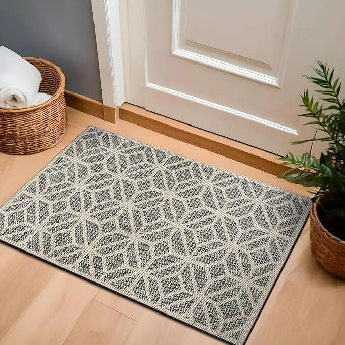 Rugshop Contemporary Geometric Indoor/Outdoor Area Rug 2' X 3' Blue by GreenHaven Gardens