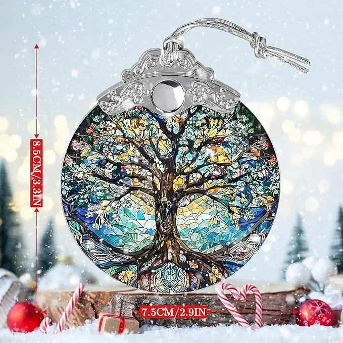 Tree of Life Stained Glass Suncatcher - Holidays & Christmas Tree Ornament, Decor & Gifts by GreenHaven Gardens