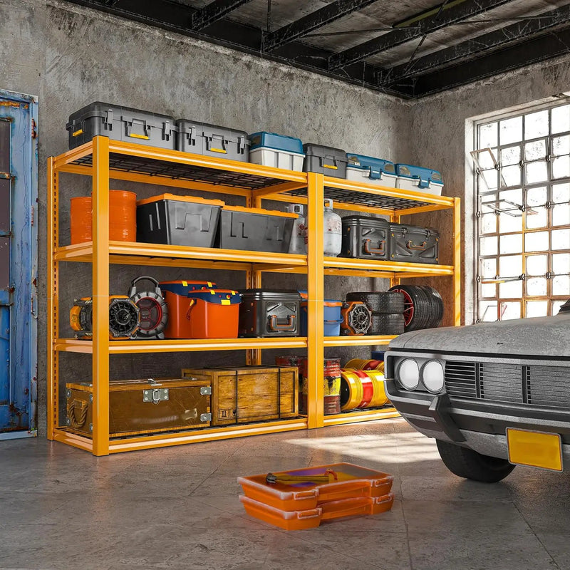 REIBII 40" W Garage Shelving 2240 LBS Storage Shelves Adjustable Heavy Duty Shelving 4 Tier Metal Shelves for Storage 59.5"H Metal Shelf for Pantry Basement Warehouse 40"W × 19.5"D × 59.5"H, 3 Pack by GreenHaven Gardens