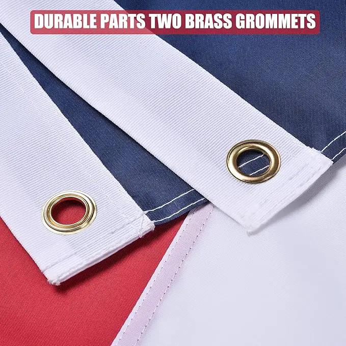 Texas State Flag 3x5 Ft, Deluxe Embroidered Heavy Duty Polyester Durable TX Outside Flags, Indoor/Outdoor, Sewn Stripes and Brass Grommets by GreenHaven Gardens