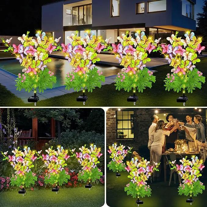 Solar Garden Lights Outdoor Waterproof Butterfly Decor,Solar Swaying Butterfly Lights,Solar Decorative Flowers Stakes for Garden Yard Pathway Fairy Outdoor Decor by GreenHaven Gardens