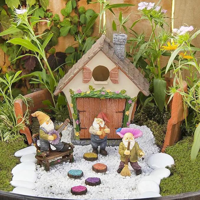 Meadow & Oak Fairy House Kit, Outdoor Fairy Garden Kit for Kids & Adults, Fairy Garden House with Doors That Open & Fairy Garden Accessories, Magical Fairy Garden Set Includes Adorable Accessories by GreenHaven Gardens