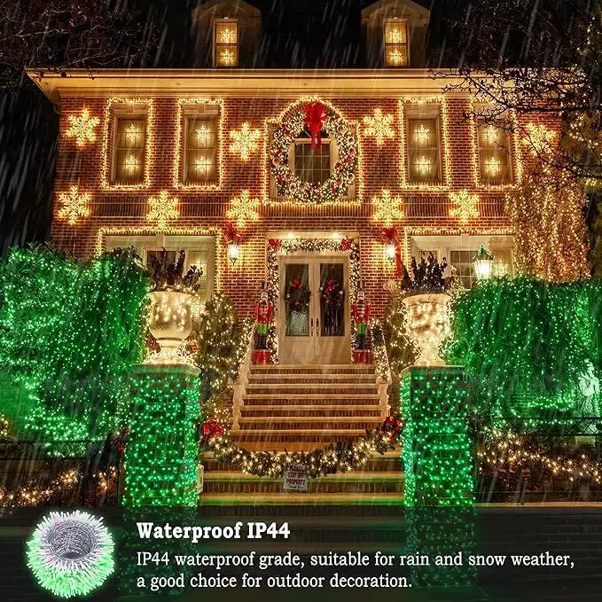 KNONEW 403ft 1000 LED Christmas String Lights Outdoor 8 Modes & Timer Fairy Light Plug in Waterproof LED Fairy Lights for Xmas Yard Tree Wedding Party Holiday Decorations (Green) by GreenHaven Gardens