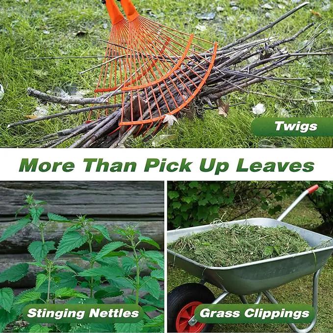 Walensee Leaf Grabber Rake, Leaf Collector Tool with Long Steel Handle & Steel Claw, Lightweight & Efficient Leaf Picker, Comfortable Grip, Ideal for Leaves, Twigs, Yard Waste Garden Cleanup by GreenHaven Gardens