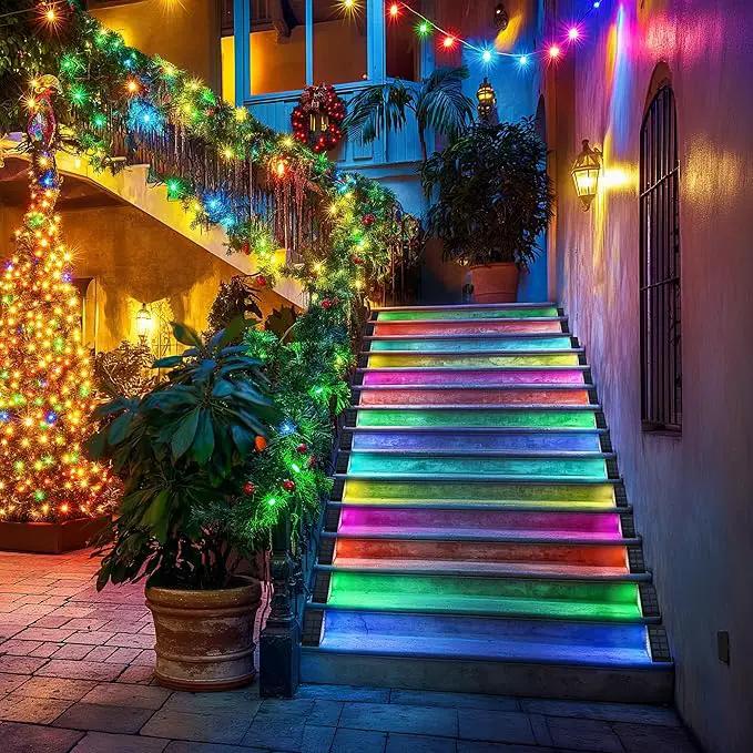 SOLPEX Solar Step Lights for Outside, 24 LEDs Solar Stair Lights Outdoor Waterproof Decor for Porch, Front Door, Stair, Step, Deck, Fence, Balcony, Patio, Wall, Yard, Garden(6 Pack,RGB) by GreenHaven Gardens