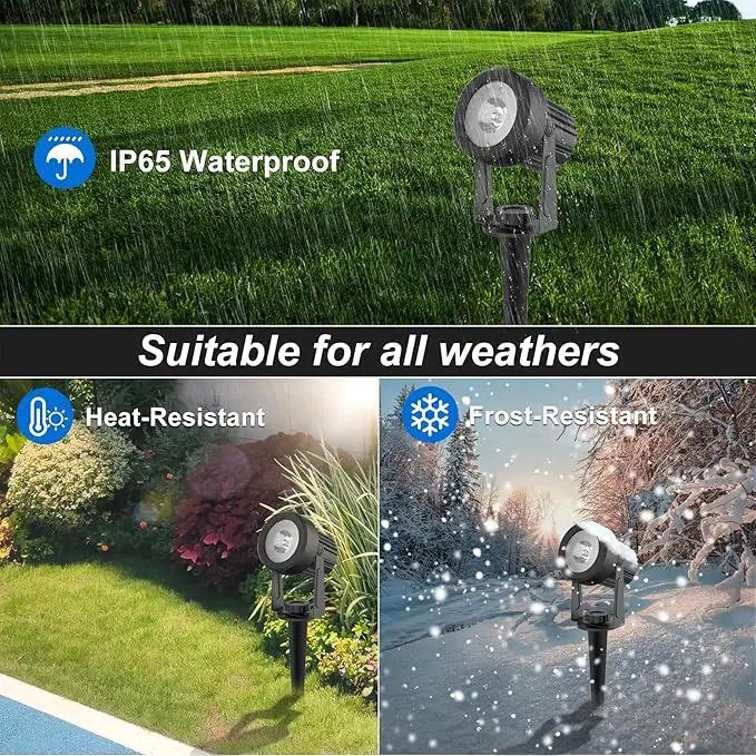 Solar Spot Lights Outdoor, 4-in-1 Solar Landscape Spotlight Waterproof 9.8ft Cable, 5W 3000mAh, Auto ON/Off Adjustable Solar Wall Lights for Yard, Ground, Garden, Pool, Lawn (Cold White) by GreenHaven Gardens