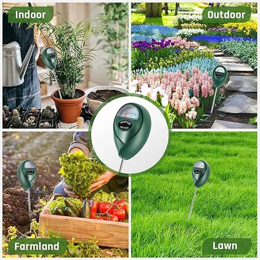 Plant Moisture Meter, Plant Water Meter, Soil Moisture Meter for House Plants for Garden, Lawn, Farm, Indoor & Outdoor Use, No Batteries Required (2 Packs Green) by GreenHaven Gardens