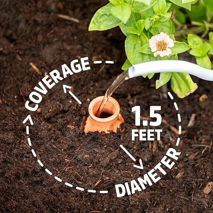 Back to the Roots Self-Watering Terracotta Olla Pot (Pack of 3), 700mL Provides 1 Week of Precision Watering by GreenHaven Gardens