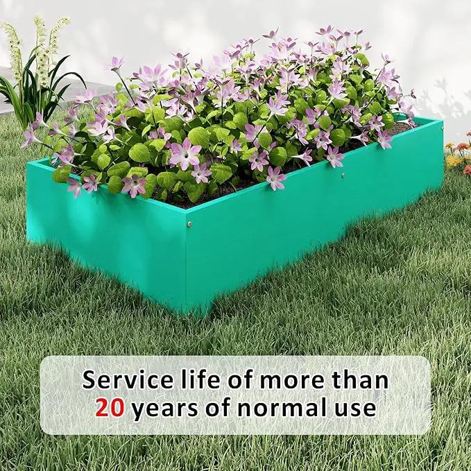 HDPE Raised Garden Bed 47.24 * 24.4 * 9.65 in,Vegetable Planter Bed Outdoor,Elevated Horticulture Planter Bed,Waterproof,Rot-Resistant and Non-Cracking Above Ground Garden Bed(Aruba Blue) by GreenHaven Gardens