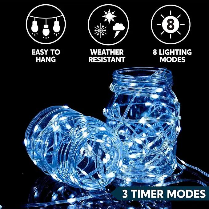 Joiedomi 600 LED Christmas Lights Outdoor,197 FT Cool White Christmas Tree Lights with 8 Modes Timer, PVC Clear Wire String Lights with Reel for Indoor Outdoor Holiday Xmas Eve Night Decorations by GreenHaven Gardens
