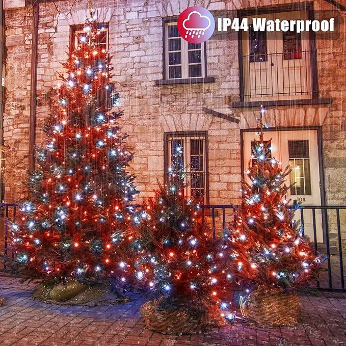 300 LED Christmas Lights Outdoor - 99ft Extra Long Christmas String Lights 8 Modes Plug in Waterproof Fairy Lights with Timer Memory for Indoor Outside Bedroom Home Party Decoration, Red&White by GreenHaven Gardens